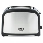 Prajitor de paine Zass ZST 02, Putere 750 W, Capacitate 2 felii, Tavita frimituri, Inox