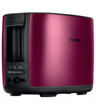 Prajitor de paine Philips HD2628/00, , Putere 950 W, Capacitate 2 felii, Rosu Burgundy