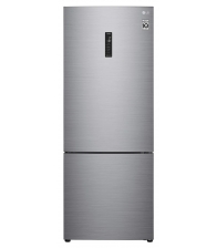 Combina frigorifica LG GBB566PZHMN, Clasa E, Capacitate 462 l, No Frost, Compresor Smart Inverter, ThinQ, DoorCooling, Argintiu