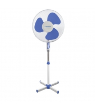 Ventilator cu picior Lustar FS-40/16195C, Putere 50 W, Diametru 40 cm, Alb/Albastru