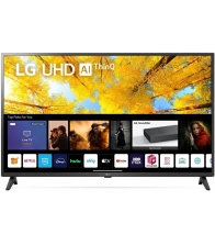 Televizor LG 65UQ75003LF, LED, Smart, Diagonala 164 cm, Clasa G, Ultra HD 4K, Procesor α5Gen5 AI, ThinQ, webOS, Negru