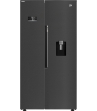 Side by side Beko GN163241DXBRN, Clasa E, Capacitate 576 l, No Frost, Neofrost Dual Cooling, HarvestFresh, H 179 cm, Dark Inox