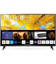 Televizor LG 55UQ75003LF, LED, Smart, Diagonala 139 cm, Clasa G, Ultra HD 4K, Procesor α5Gen5 AI, ThinQ, webOS, Negru