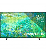 Televizor Samsung 65CU8072, LED, Clasa G, Diagonala 163 cm, Ultra HD 4K, Procesor Crystal 4K, AirSlim, Negru