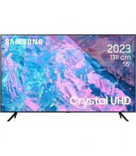 Televizor Samsung 55CU7172, LED, Clasa G, Diagonala 138 cm, Ultra HD 4K, Procesor Crystal 4K, SmartThings, Negru